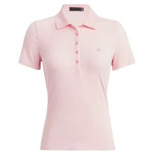 Womens Ribbed Tech Nylon Polo Blush - SS24